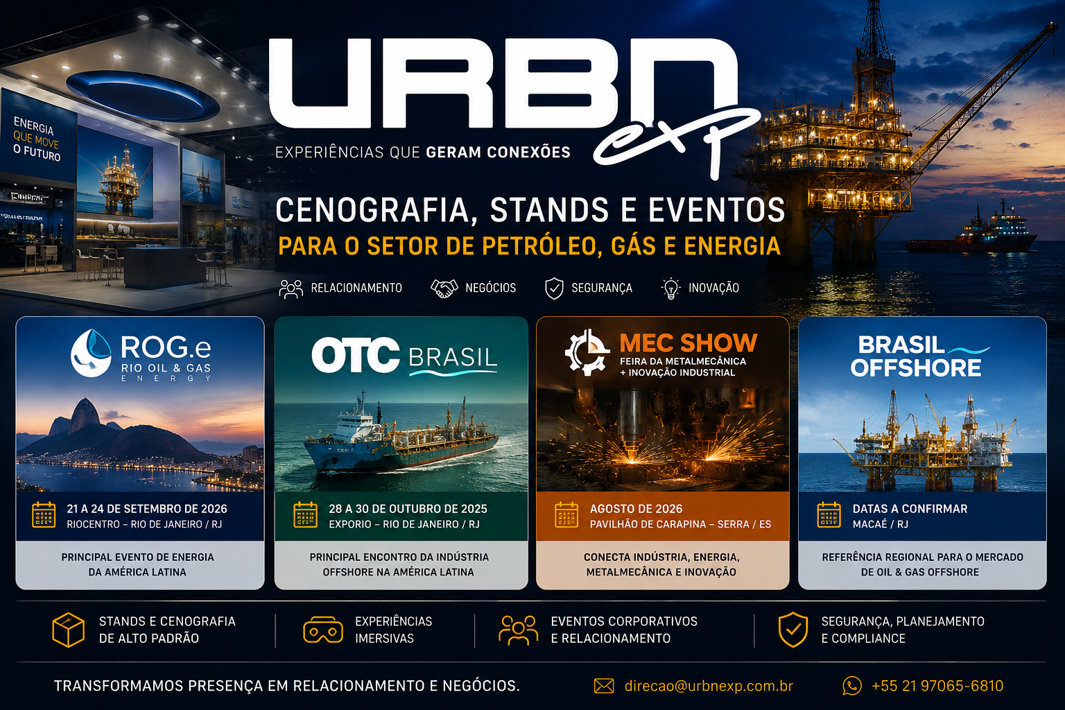 Calendário de Feiras de Petróleo, Gás e Energia e Live Marketing | URBN Exp